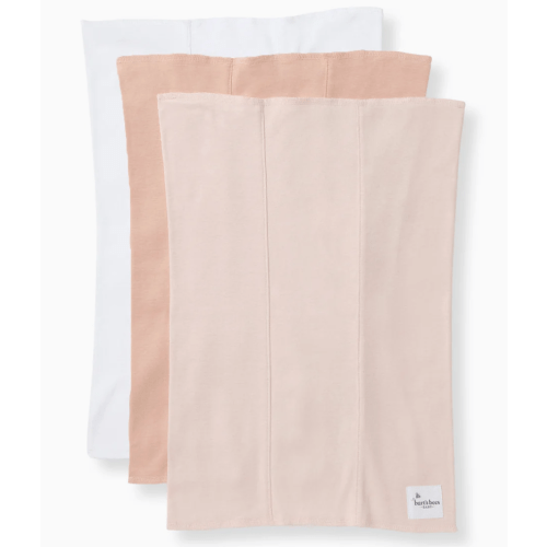 Ranunculus Solid Organic Baby Burp Cloths Pack of 3