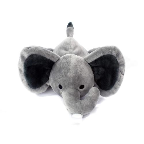 KINREX Baby Pacifier Holder – Soft Elephant Stuffed Animal with Pacifiers Binky Clip for Newborn Babies, Boys & Girls, Preemie, Infant, Grey Measures 18 cm. / 7.09”
