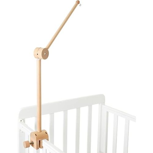 Mobile Arm for Crib, Wooden Baby Mobile Hanger with Anti-Slip Design, Crib Mobile Holder for Hanging Baby Plush Toys as Nursery Decoration (Only Arm)