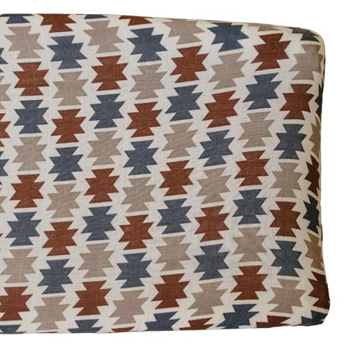 Mebie Baby Changing Pad, Western Aztec, 100% Muslin Cotton Changing Table Pad Cover for Baby Boy and Girl, Designer Nursery Decor Covers, Diaper Changing Pad Cover for Changing Station