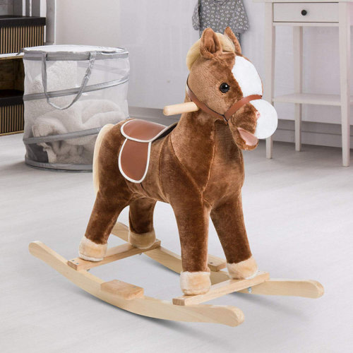 Qaba Kids Plush Toy Rocking Horse & Reviews | Wayfair