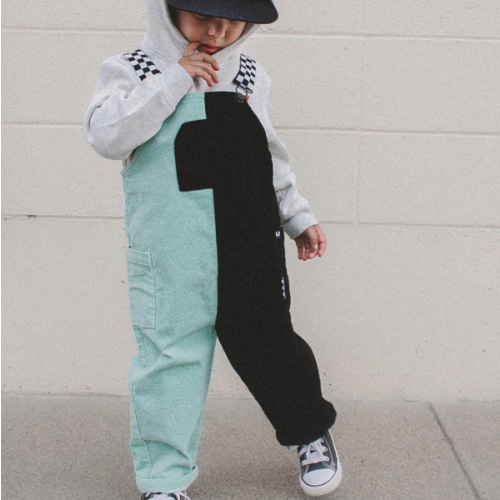 Colorblock Mint Overalls
