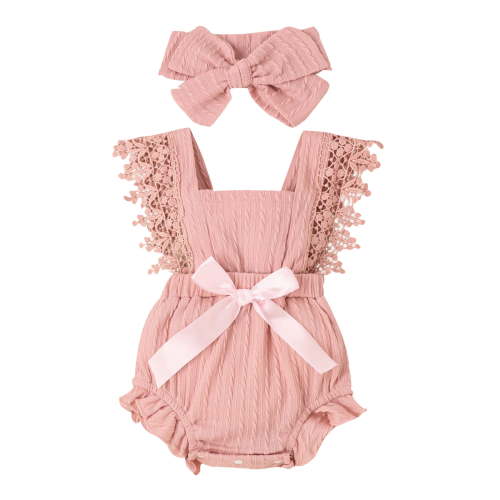 Sngxgn Long Sleeve Onsies for Baby Girls' Bodysuits Ribbed Fall Baby Girl Romper Undershirt(Pink,80)