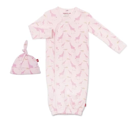 Magnetic Me Organic Cotton Newborn Sleeper Gown & Hat Set | Super Soft Organic Cotton Fabric Sleep Sack