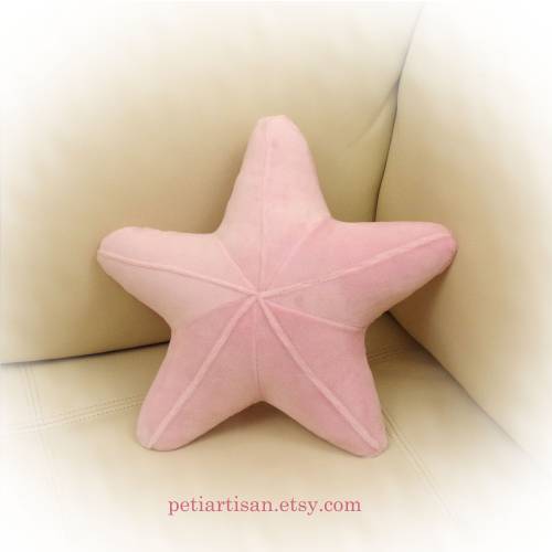 Starfish Shaped Pillow, Toy Pillow, 3D Pillow, Nautical Decor, Beach House Decor, Aqua, Pink pillow