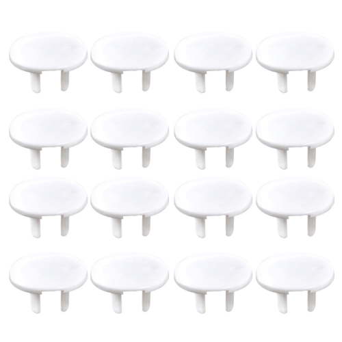 38PCS Baby Children Safety Outlet Covers 2-prong Socket Protector Durable Electric Socket Cover (White)