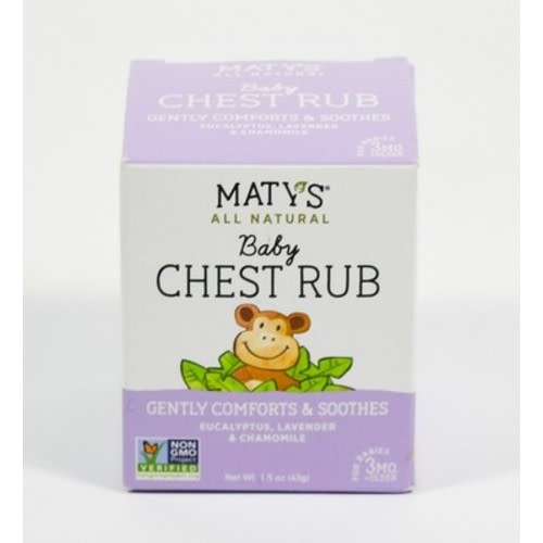 Matys all natural Baby CHEST RUB 1.5oz Eucalyptus lavender Chamomile NIB 12/2026