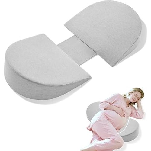 Memory Foam Wedge Pregnancy Pillow for Sleeping, Maternity Pillow for Pregnant Women, W Shaped Pregnancy Body Pillow Support for Belly Back Legs, Babybub Maternity Pillow, Removable Cover