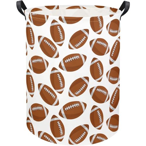 Kids Laundry Basket Baby Hamper Footballs Toy Storage Bin for Boys Room Decor Baby Nursery Hamper Gift Baskets for Bedroom Bathroom(Footballs)
