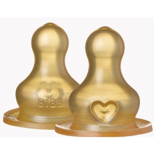BIBS Bottle Latex Nipple 2 Pack medium flow