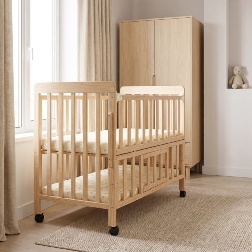 Rebrilliant CPC Certified 5-in-1 Convertible Portable Mini Baby Crib, Solid New Zealand Pine Wood Bedside Sleeper with Foldable Storage, Multi-Functional Baby Playpen Bed, Suitable for Infants 0-36M, cunas para Bebes | Wayfair