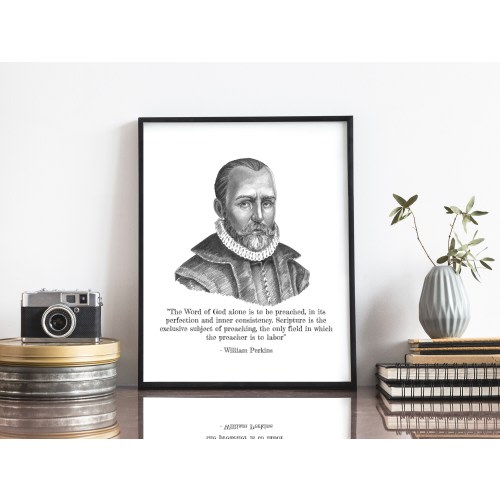 William Perkins & Quote, Portrait Sketch, Art, Reformed Theology, Christian Art