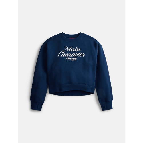 Weekend Academy Girls Graphic Print Fleece Sweatshirt, Sizes 4-18