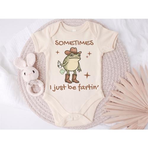 Sometimes I Just Be Fartin' Shirt, Cowboy Frog Baby Tee, Western Baby Bodysuit, Funny Newborn Outfit, Baby Shower Tee, Cowboy Baby Outfit