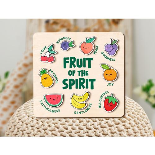 Fruit Of The Spirit Puzzle: Custom Wooden Name, Christian Gift