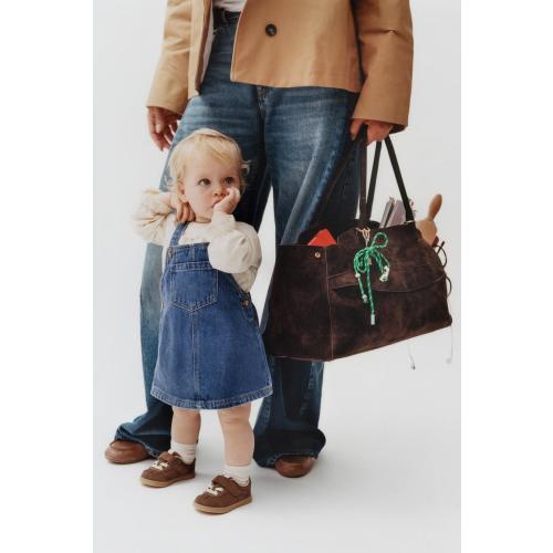 DENIM OVERALL DRESS WITH BLOOMERS - Mid-blue | ZARA United States