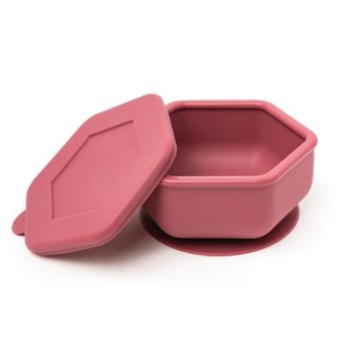 Tiny Twinkle Silicone Suction Bowl w/Lid for Baby and Toddler, BPA-Free and Microwave Safe