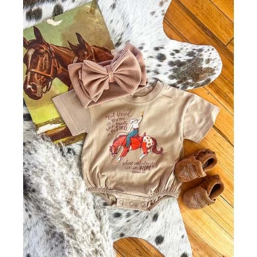 Trust In The Lord Bubble Romper(Short Sleeve) – theFRINGEDpineapple