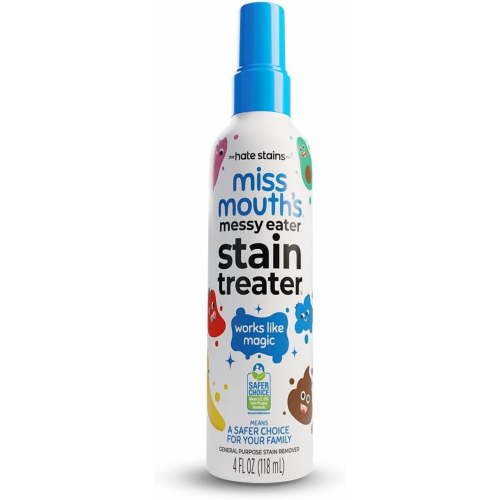 Miss Mh's Messy Eater Stain Treater Spray - 4oz Remover Newborn & Baby Essentials No Dry Cleaning Food, Grease, Coffee Off Laundry, Underwear, Fabric