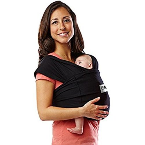 Baby K'tan Original Baby Wrap Carrier, Infant and Child Sling-Black M (W dress 10-14 / M jacket 39-42). Newborn up to 35 lbs. Best for Babywearing. - Women 10-14 (M), Men jacket 39-42