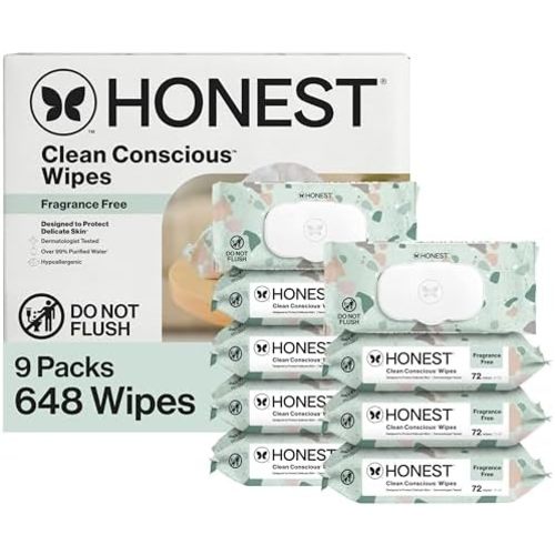 The Honest Company Multi-Use Baby Wipes, Geo Mood, 648 Count