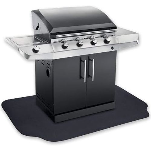 GRILLTEX Under the Grill Protective Deck and Patio Mat, 39 x 72 inches, Black