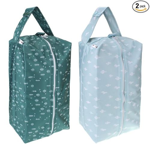 Mama Koala Waterproof Diaper Pods for Baby Items, Cloth Diapers, Swimsuits, Travel, Gym Clothes, Beach, Pump Parts, Toiletries, 2 Pack(DP-Pine Forest)