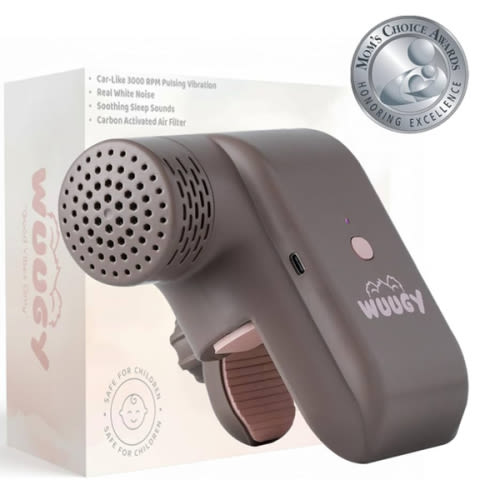 Wuugy 2025 Mom's Choice Award Winner | Portable Smart Baby Sleep Assistant - Rhythmic Vibration, White Noise, Sleep Sounds & Air Filter | Colic Relief | Compatible with All Cribs & Strollers (Wuugy)