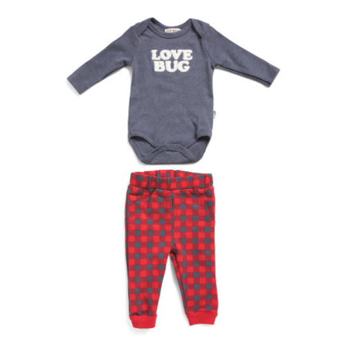 Newborn Boys 2pc Love Bug Bodysuit And Pants Set | Baby Boys (0-24m) | Marshalls