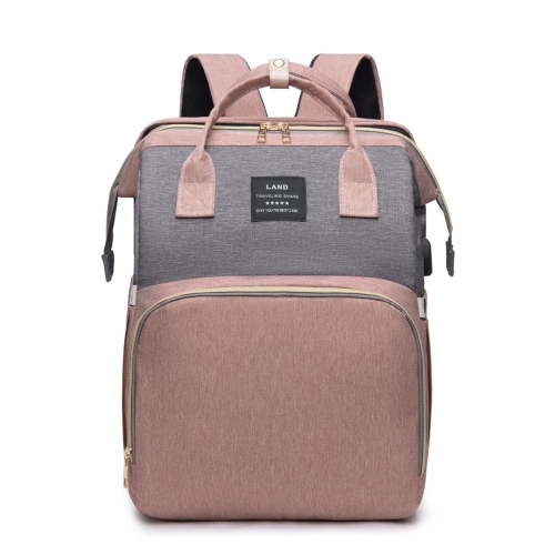 8-in-1 Travel Diaper Bag Backpack with Changing Station, Mosquito Net & Toy Bar - Waterproof, Large Capacity for Baby Girl/Boy