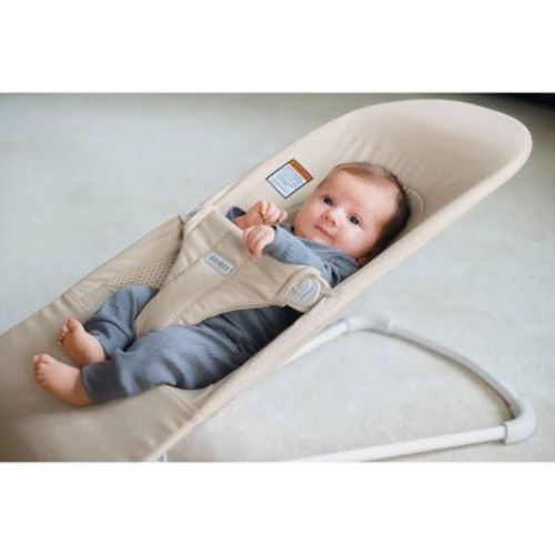 BabyBjorn Bouncer Tri-Fabric with Toy Bar - Beige
