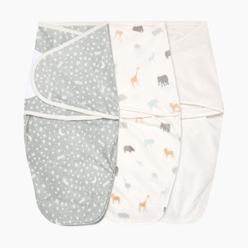 Aden + Anais Essentials Wrap Swaddles Minky (3 Pack) - Wild Prairie, 0-3 Months