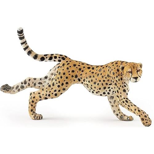 Papo - Running Cheetah Figurine - Hand-Painted Wildlife Predator for Kids Age 3+ - 12.5 x 3.5 x 6.8 cm - Fastest Land Animal Toy - La Vie Sauvage Collection - 50238