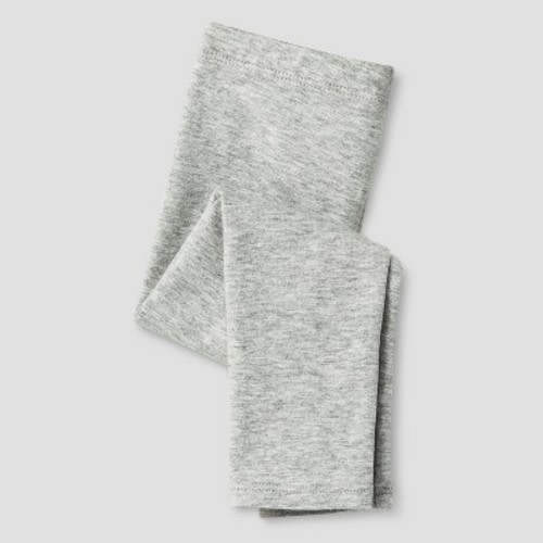 Toddler Girls' Solid Leggings - Cat & Jack™ Gray 18M: Cotton Spandex, Mid Rise, Ankle Length
