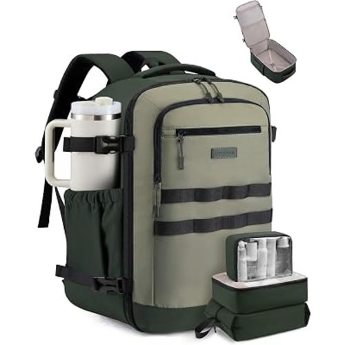 LOVEVOOK 40L Travel Backpack for Women & Men, TSA Approved Carry On Backpack with 3 Packing Cubes, Waterproof Personal Item Bag Fits 17 Inch Laptop, Weekender Essentials Overnight Backpack for Trip