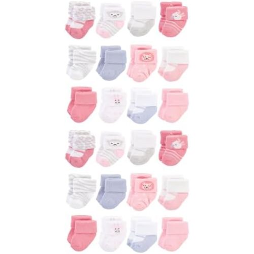 Hudson Baby Unisex Baby Cotton Rich Baby Terry Socks 24-Pack