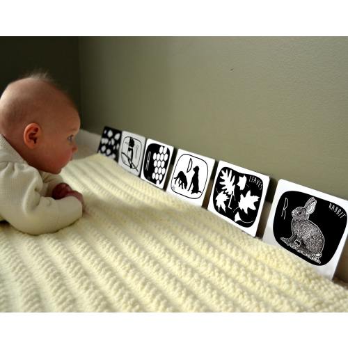 Animals and Nature Alphabet Black and White Baby Art Flash Cards - Printable Instant Download, Flash Card Set, Nursery Wall Cards, ABC Cards