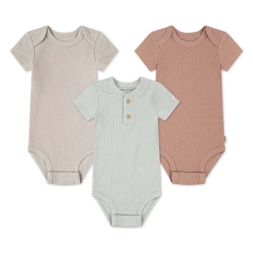 Huggies Baby Boy 3 Pack Organic Cotton Bodysuits, Sizes NB-9M