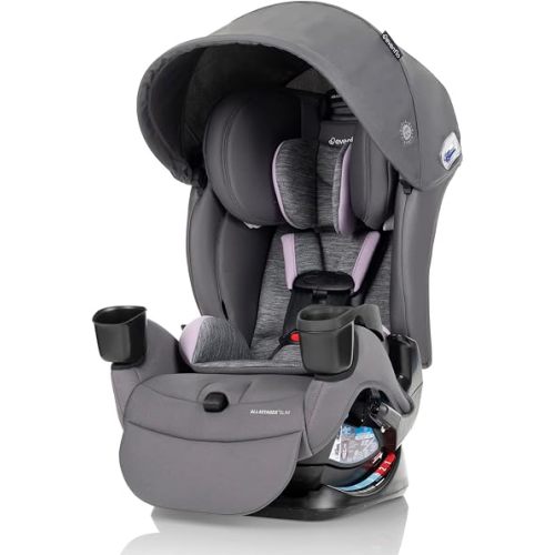 Evenflo All4Stages Slim Plus Canopy 4-in-1 Convertible Car Seat (Bodie Gray)