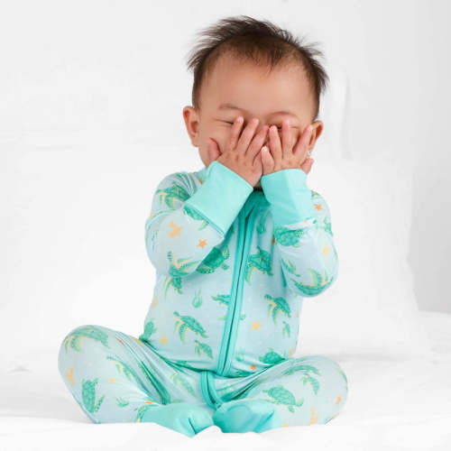 Dreamy Bamboo Dreamy Turtle Zip Romper - Shop
