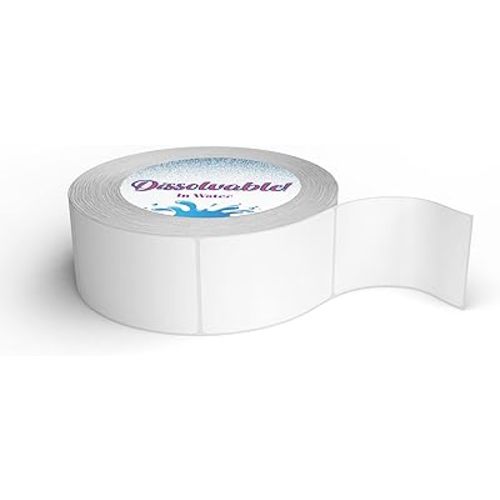 Blank White 1 X 2 Dissolvable Food Labels - Washes Off Qucikly No Residue - for Food Prepe and Rotation, Canning and More! Made in The USA (3 Pack)