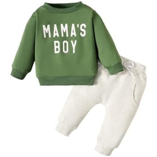 Toddler Baby Boy Fall Winter Clothes Crewneck Long Sleeve Sweatshirt Pullover Tops + Casual Pants Outfit Set