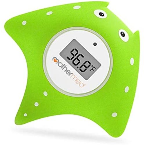 MotherMed Baby Bath Thermometer and Floating Bath Toy Bathtub Safety Temperature Thermometer Green Fish Only for Fahrenheit