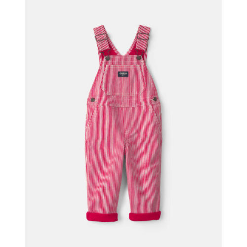 Toddler Boy Hickory Stripe Overalls - Red/White - OshKosh B'gosh | Carter's