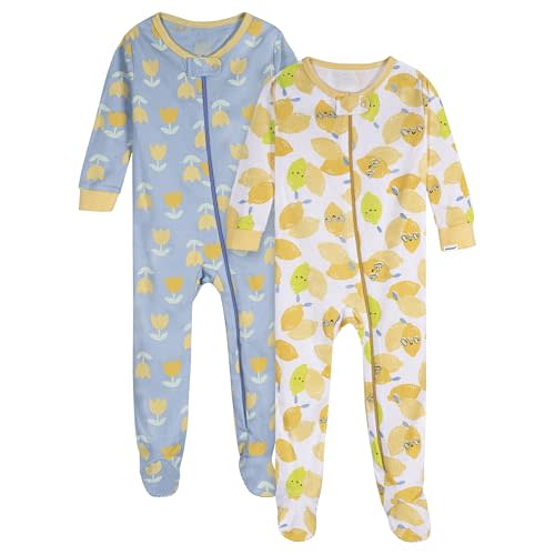Onesies baby-girls Brand 2-pack Footed Pajamas