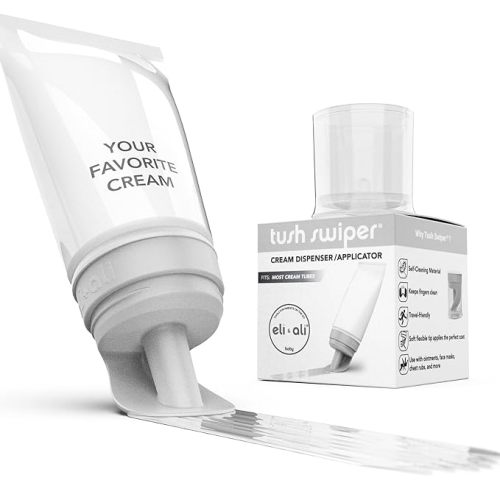 Eli & Ali Tush Swiper - Diaper Rash Cream Applicator, Fits Most Creams - Grey, 1 Pack