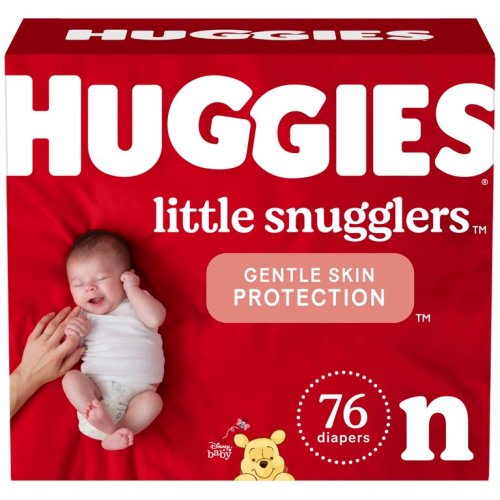 Huggies Little Snugglers Baby Diapers, Size Newborn, 76 Ct