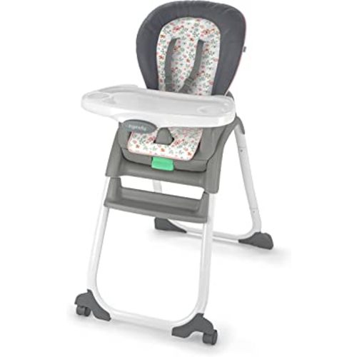 Ingenuity Full Course 6-in-1 High Chair - Baby to 5 Years Old, 6 Convertible Modes, 2 Dishwasher Safe Trays - Milly