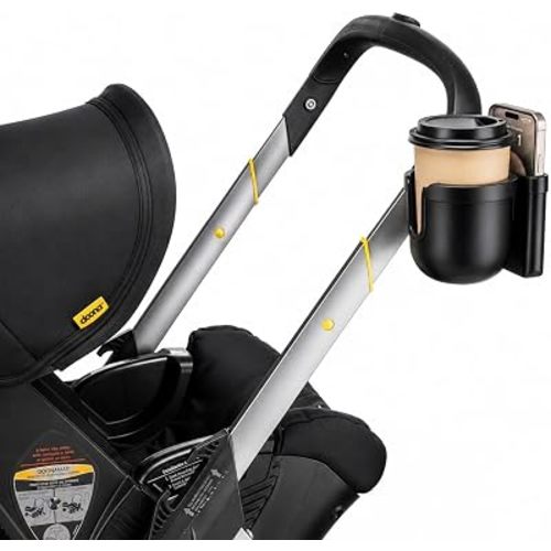 Cup and Phone Holder Only Compatible with Doona Stroller Car Seat All-in-One Travel System – Hook-On Attachment