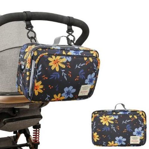 Waterproof baby print stroller bag storage hanging bag diaper bag mother and baby mommy bag